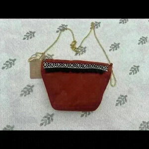 Mean Jean Chic Bohemian Style Mini Crossbody Bag with Pom Poms